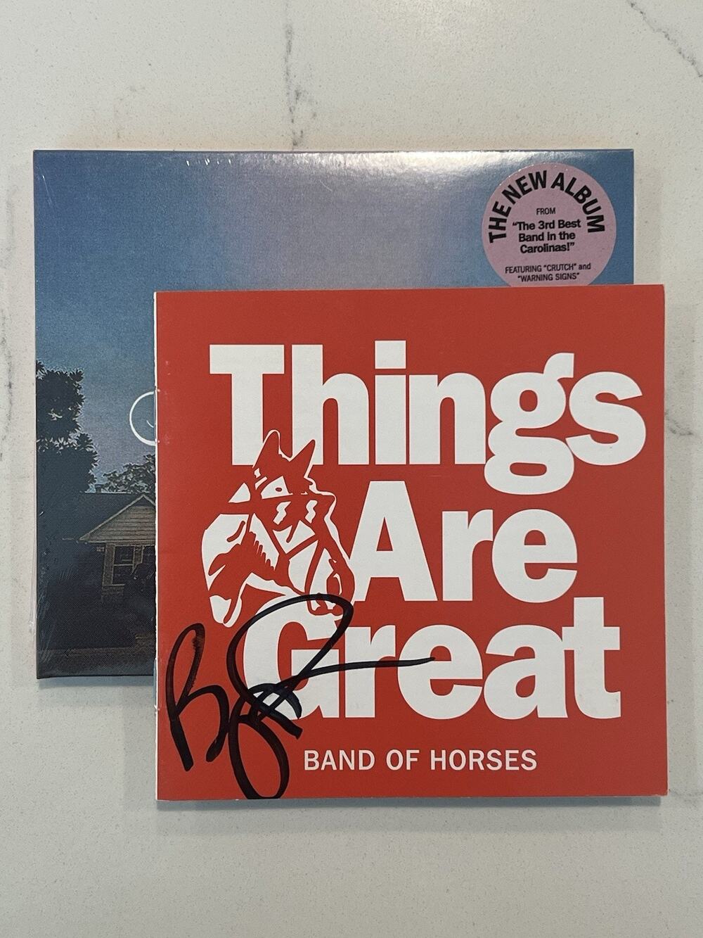 BEN BRIDWELL SIGNED BAND OF HORSES THINGS ARE GREAT CD ALBUM AUTOGRAPH 4